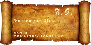 Nürnberger Olga névjegykártya