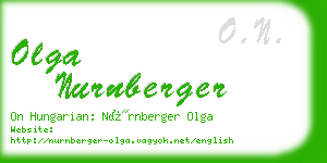 olga nurnberger business card